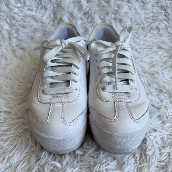 Puma Roma Amour White Leather Platform Sneakers with Iridescent Accent Size 7.5 - Picture 3 of 10